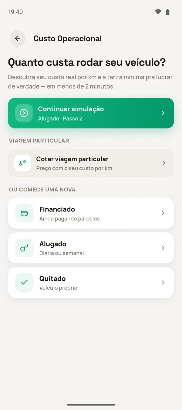 Continuar simulação