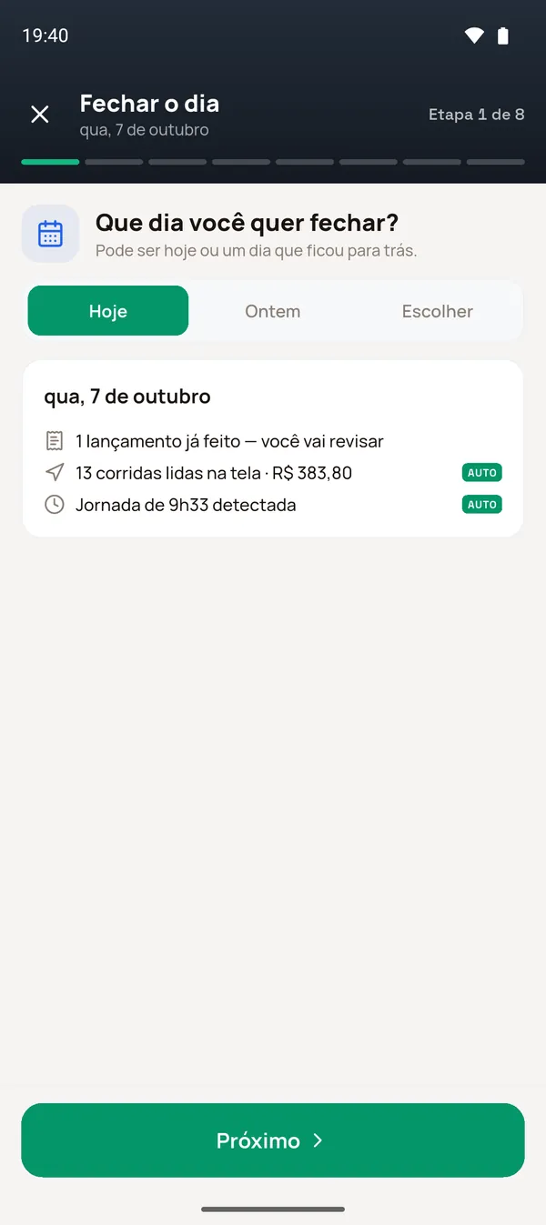 Etapa 1: que dia fechar