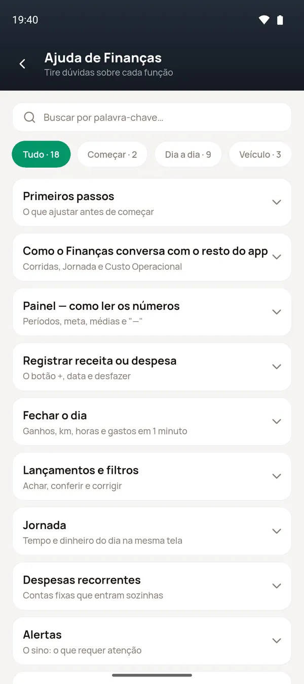 Ajuda de Finanças