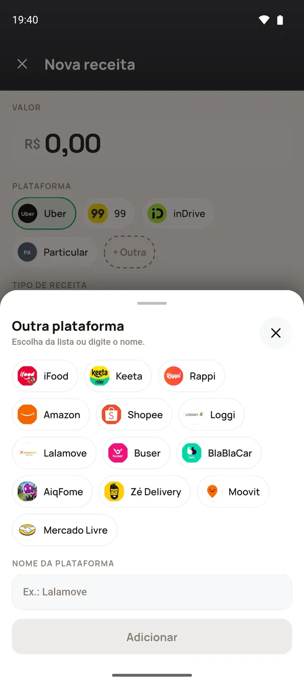 Outra plataforma