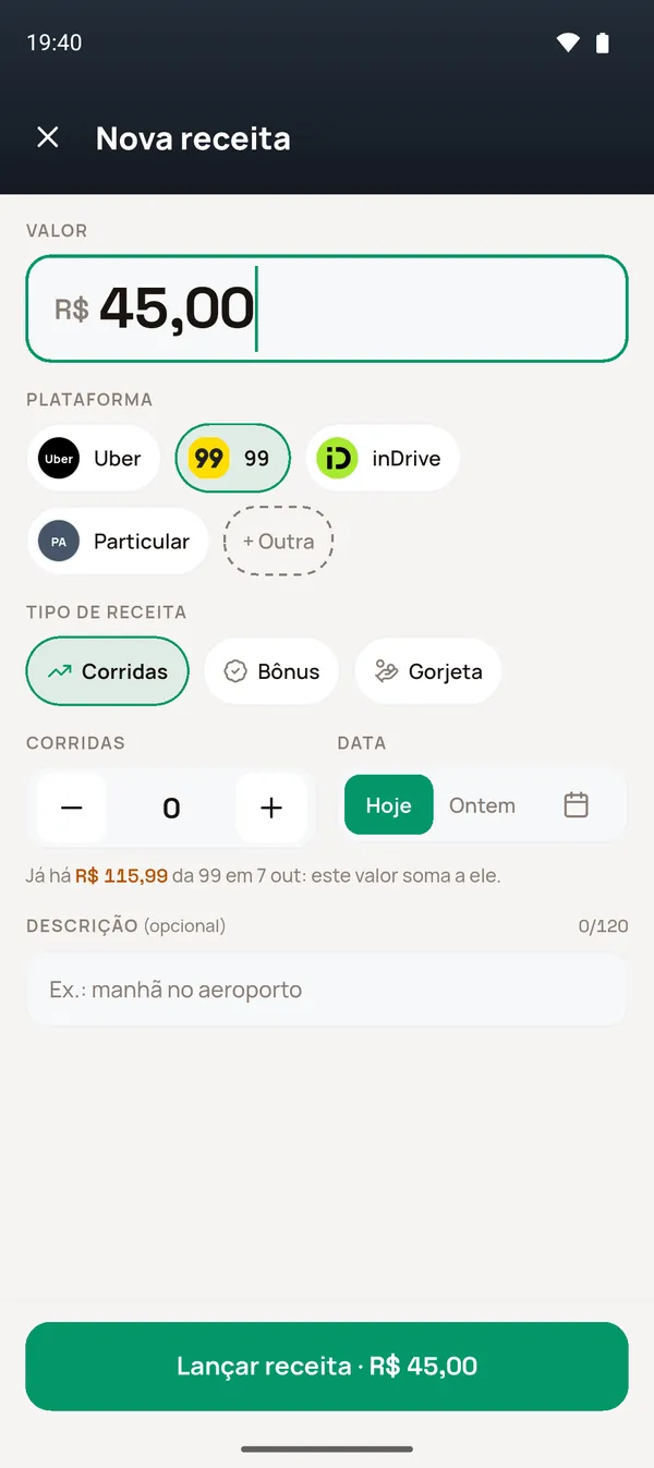 Nova receita