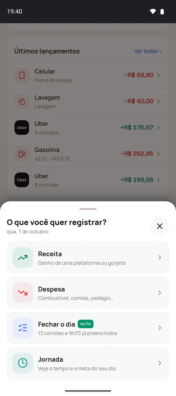 Folha O que você quer registrar