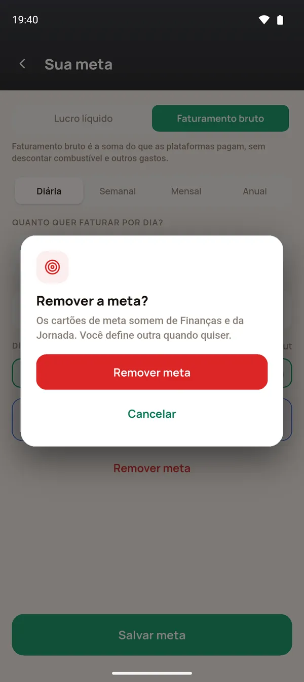 Remover a meta