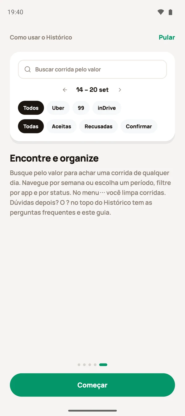 Guia: Encontre e organize