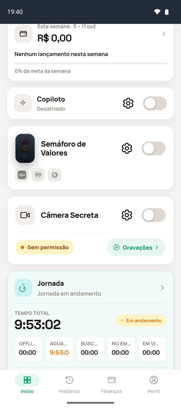 Cartão Jornada no Início
