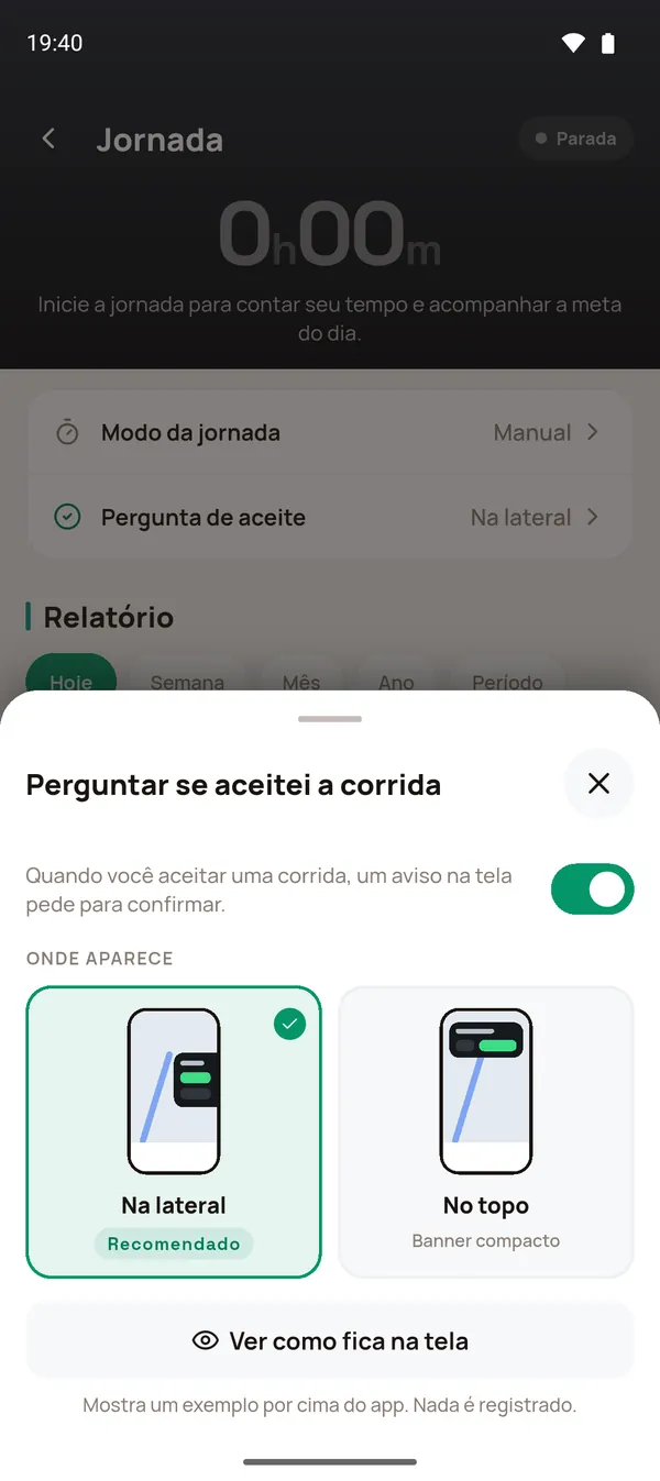 Folha Perguntar se aceitei a corrida