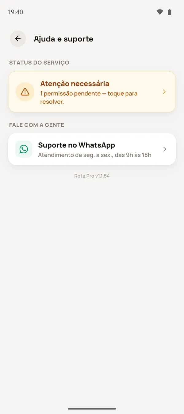 Ajuda e suporte