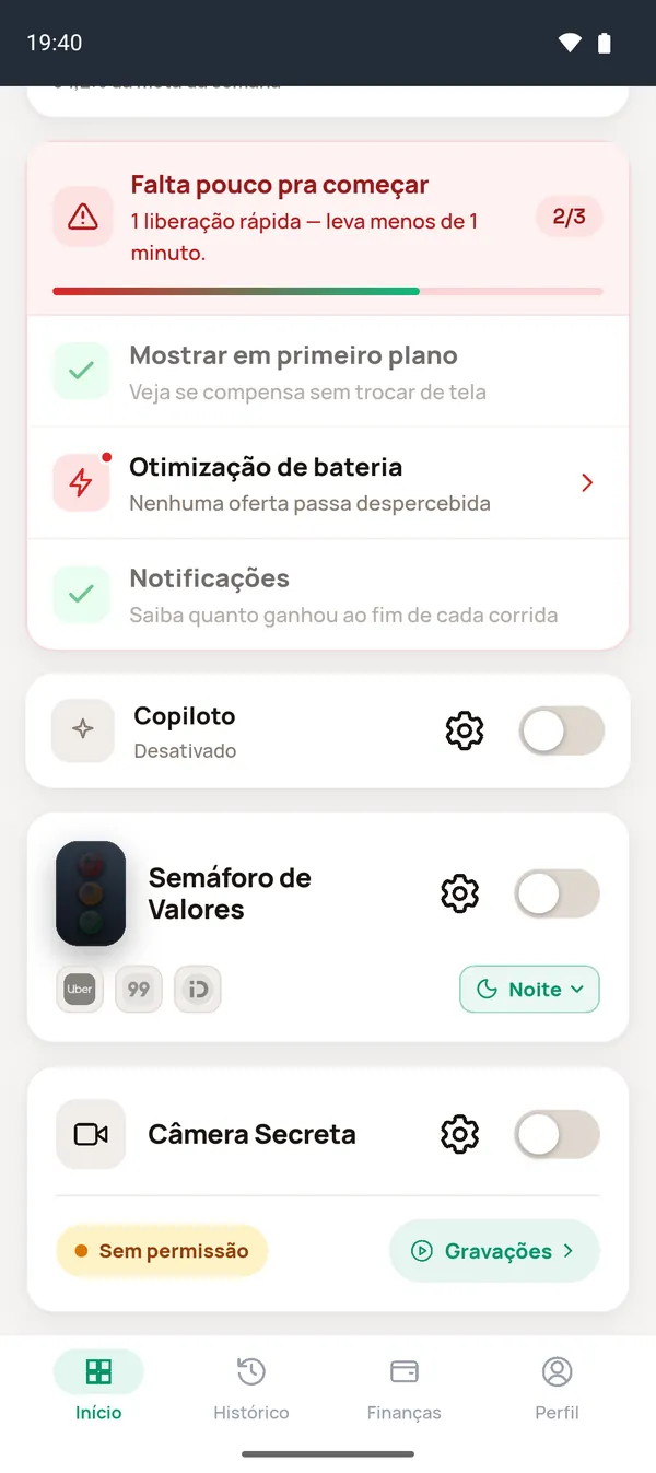 Cartão Falta pouco pra começar