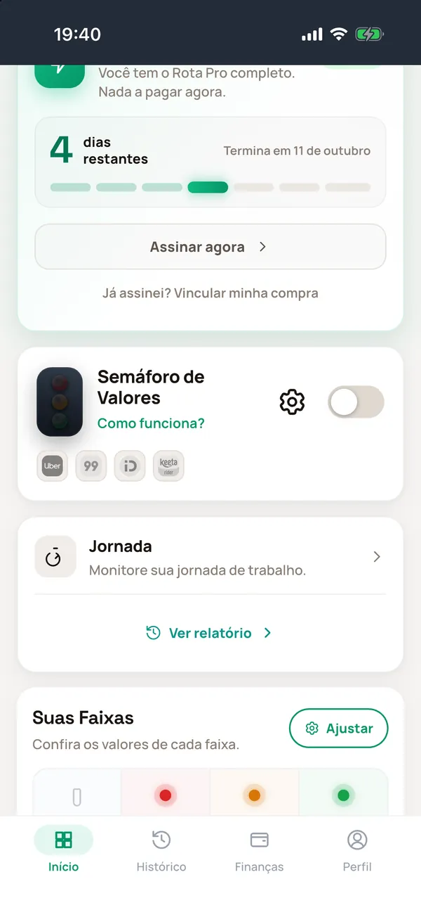 Cartões Semáforo e Jornada no Início do iPhone