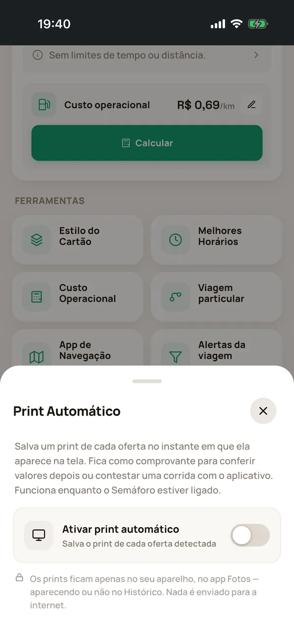 Print Automático no iPhone
