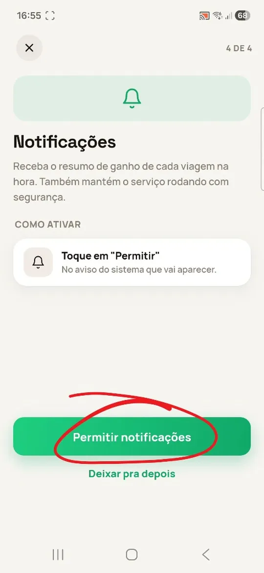 “Permitir notificações”