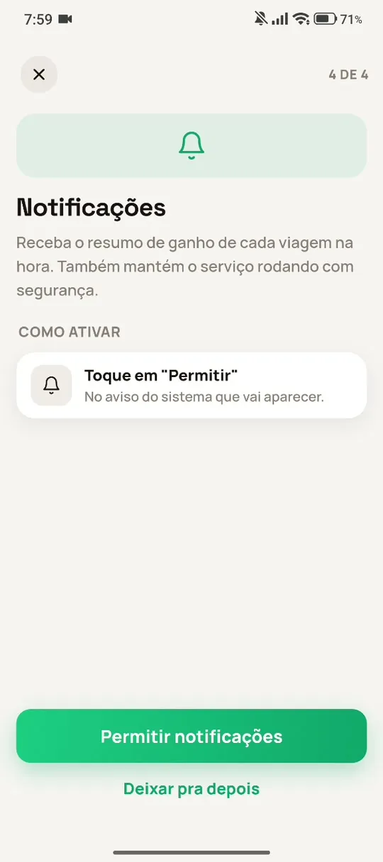 “Permitir notificações”