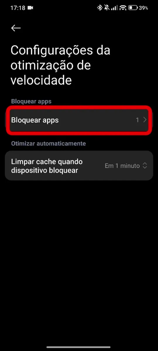 “Bloquear apps”